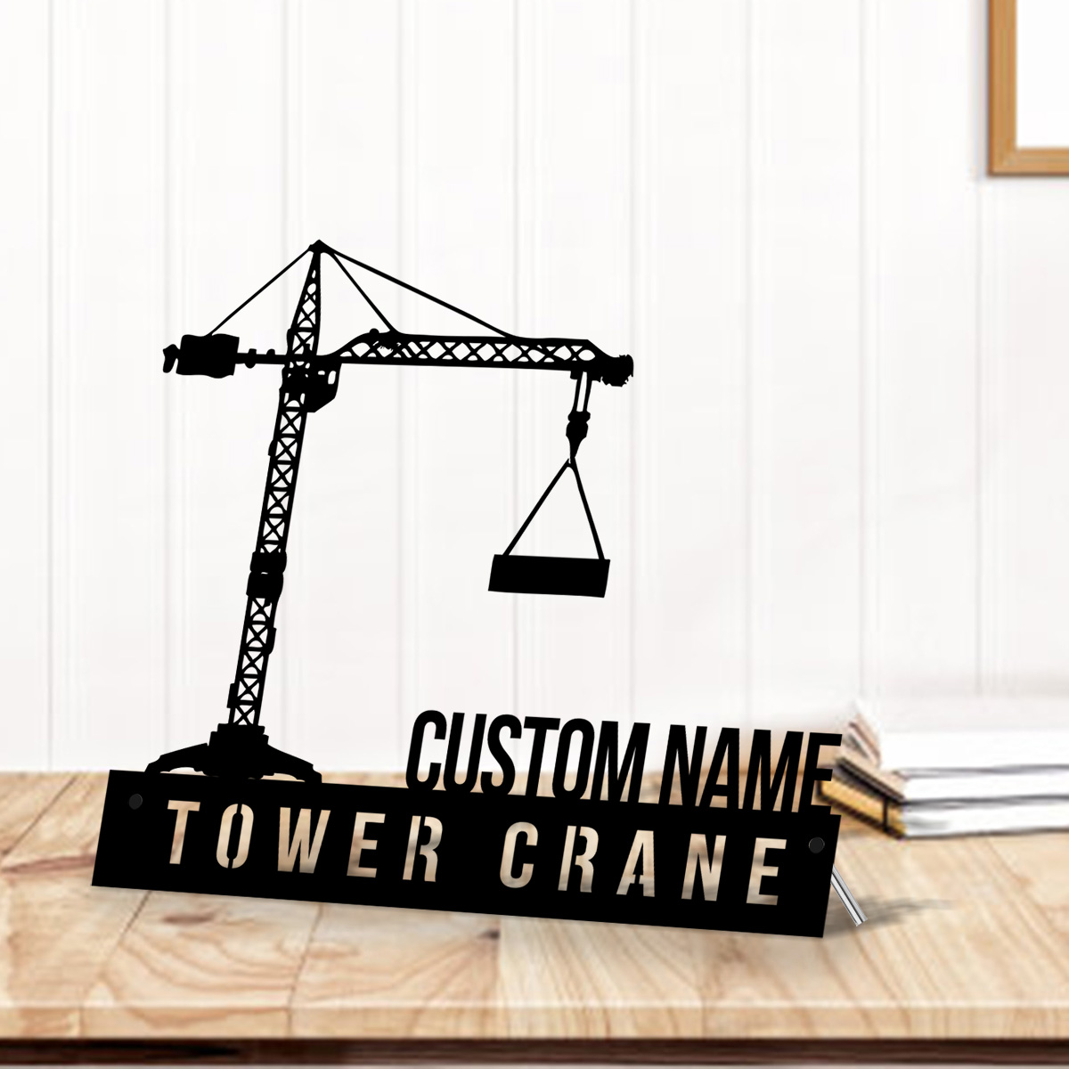 Heavy Equipment Names - Placa de nome personalizada para guindaste
