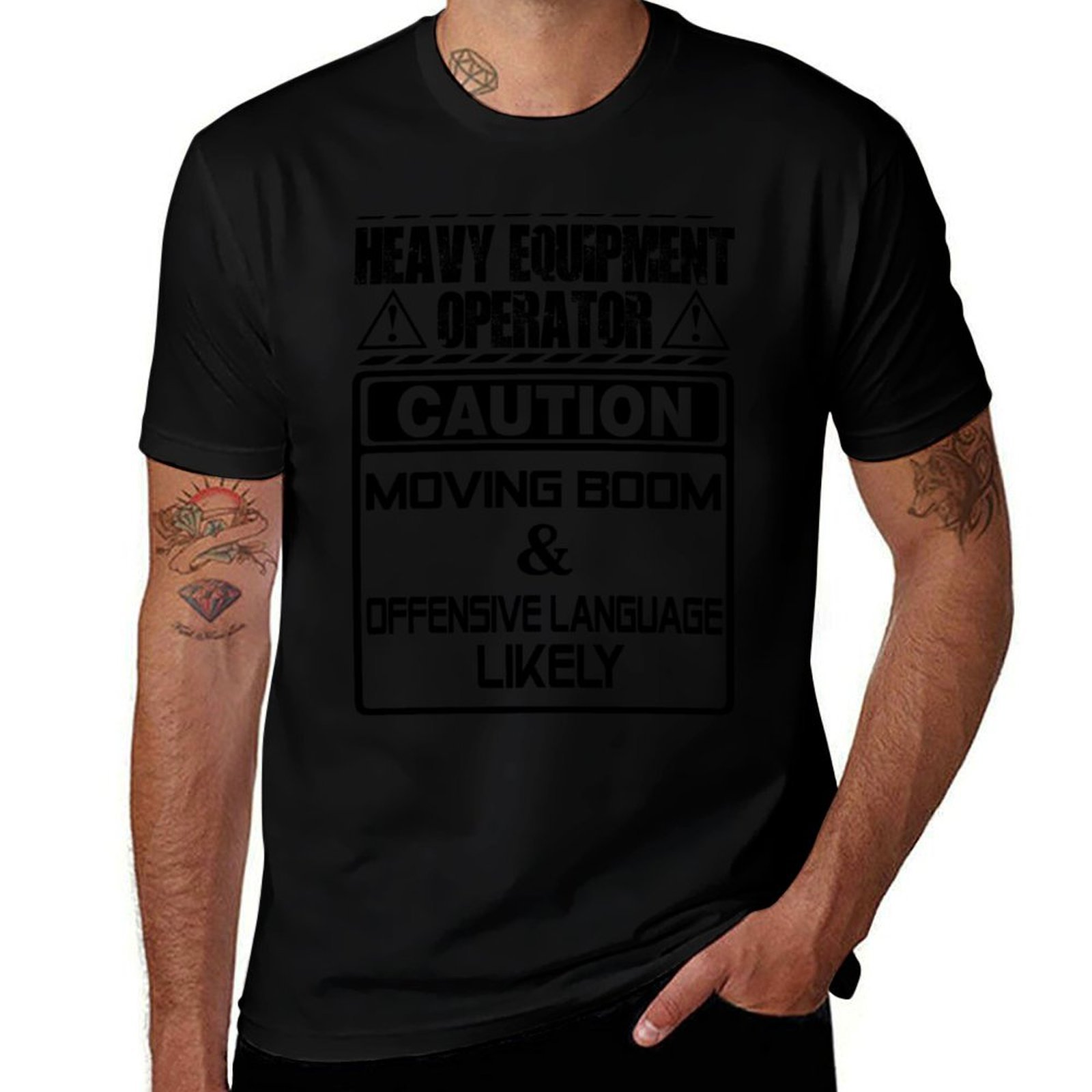 Heavy Equipment Vector - Camiseta esportiva de manga curta para