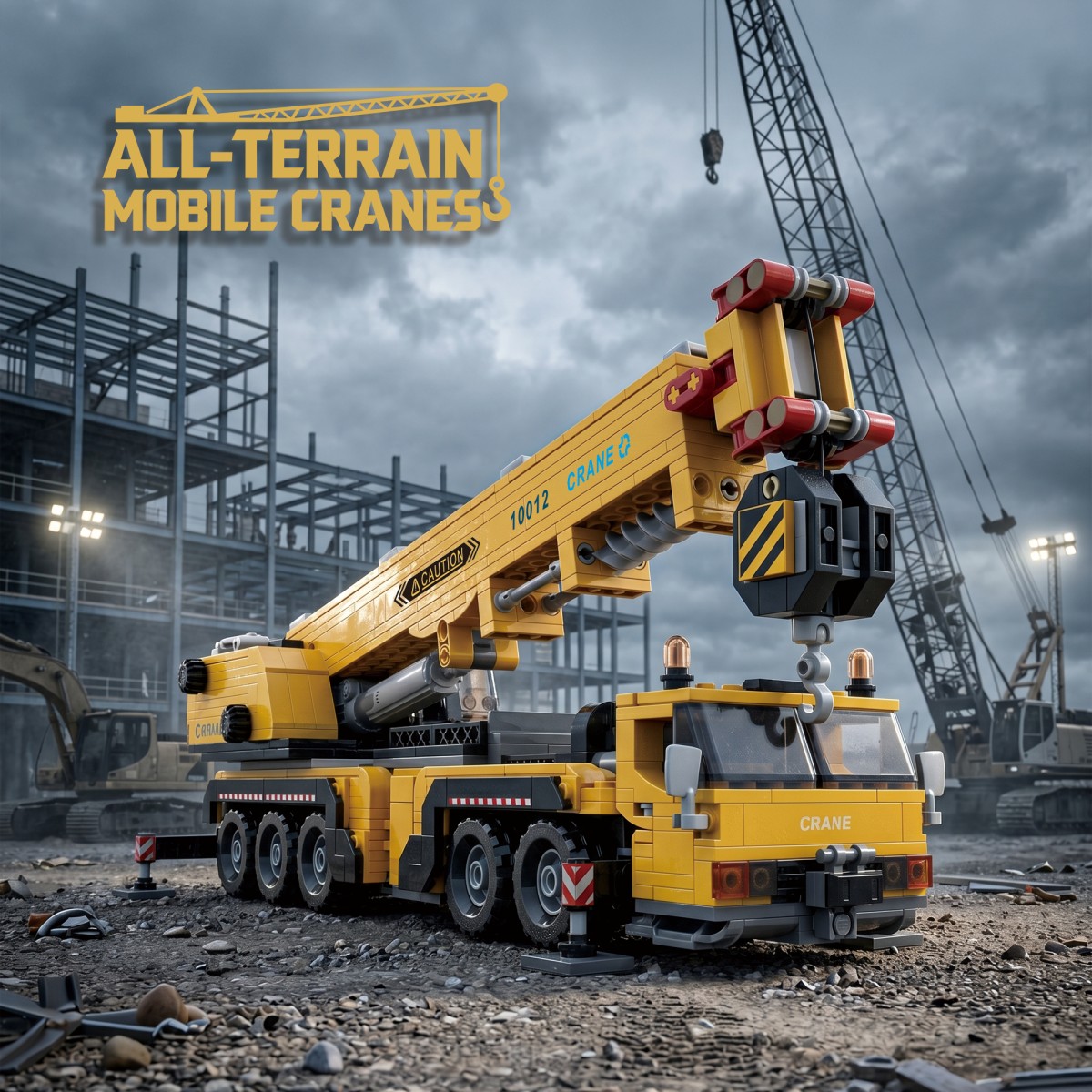 Heavy Equipment Lego - 989 Peças Blocos de Montar Guindaste