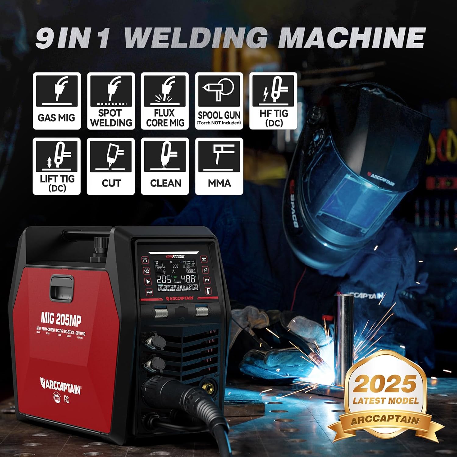ARCCAPTAIN MIG205MP Máquina de - Portable Welding Generator avaliação e preço